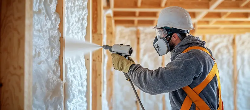 Spray foam wall insulation in Atlanta GA by a GCS technician